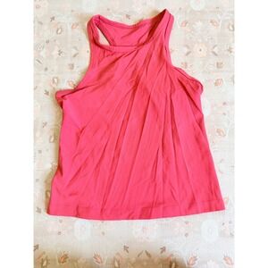 Lululemon Womens Racerback Athletic Tank Top High‎ Neck Pink Yoga Gym Shirt